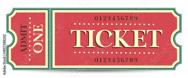 Fototapeta A retro ticket template