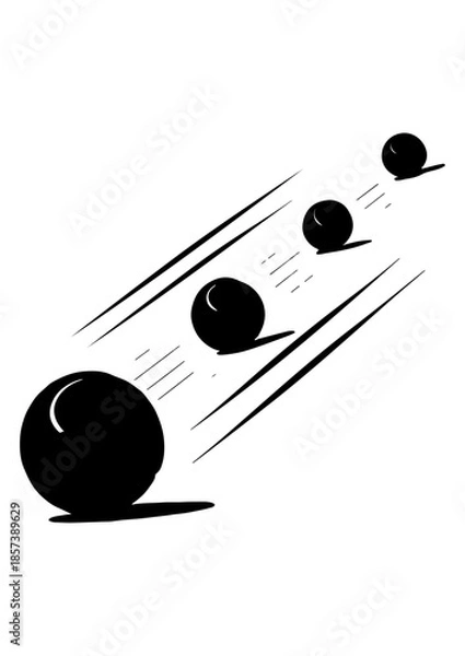 Obraz Rolling Bowling Balls Illustration