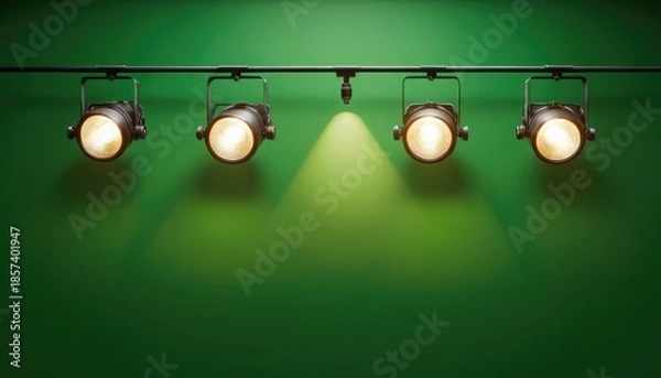Obraz green background light. 10