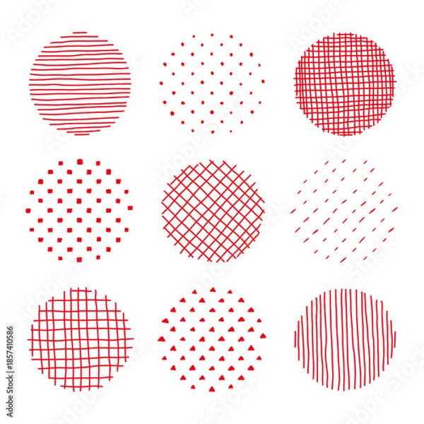 Obraz 手描きの点々素材セット