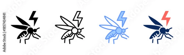 Obraz Mosquito icon set multiple style collection