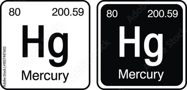 Obraz Mercury Element Periodic Table Symbol