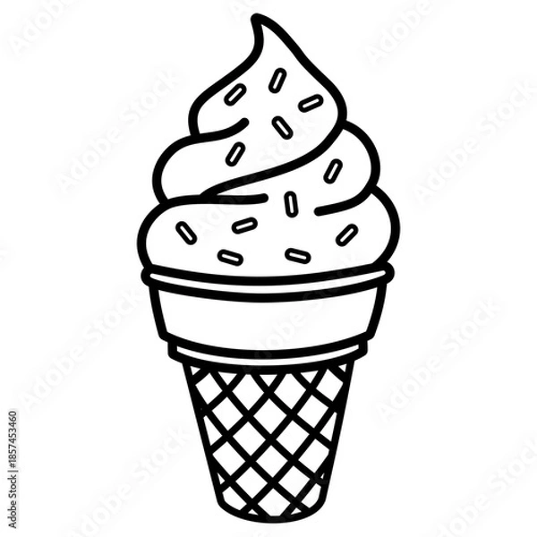 Obraz Soft Served Simple Illustration 