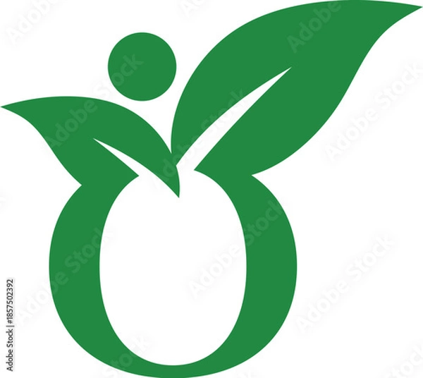 Obraz Letter O leaf , organic logo