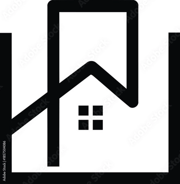 Obraz Letter P home logo