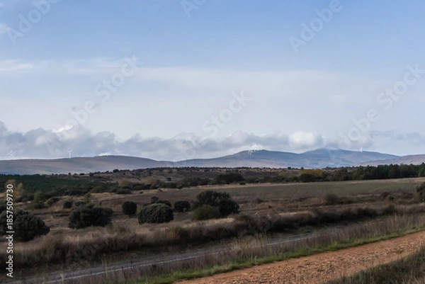 Obraz mountain landscape with clouds, spain