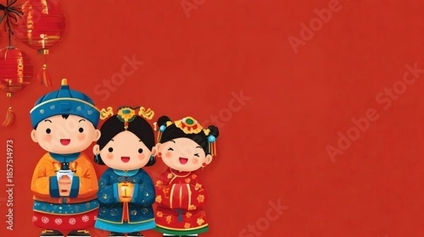 Obraz Cultural new year celebration clean composition