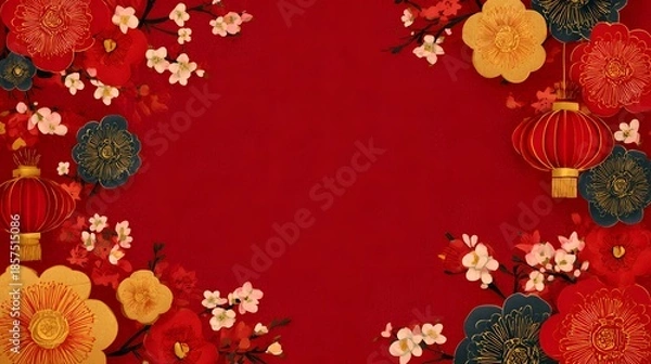 Obraz Copy space friendly new year festival background