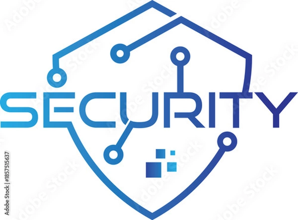 Obraz Vector cyber technology logo