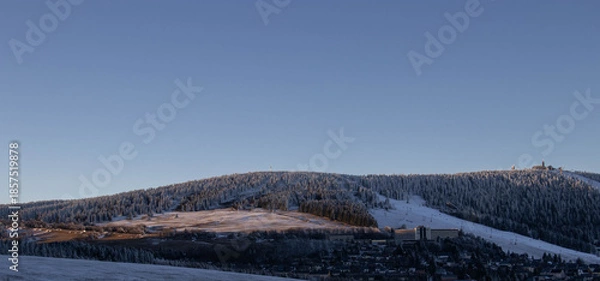 Fototapeta winter landscape with mountains
