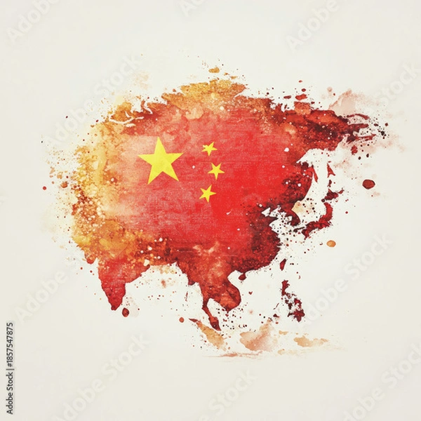 Obraz abstract watercolor background with splashes