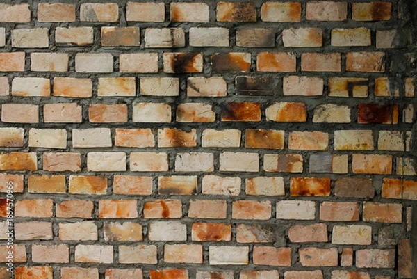 Obraz the old red brick wall