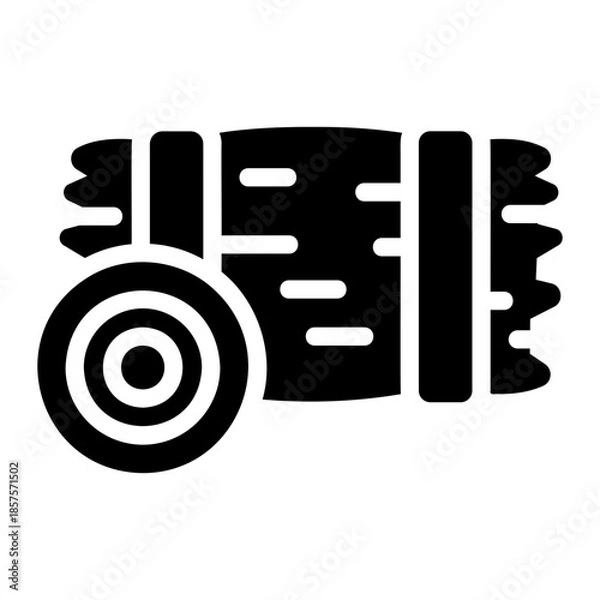 Fototapeta Hay Bale Solid icon