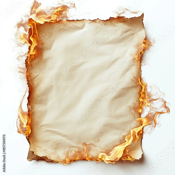 Obraz old paper with burnt edges