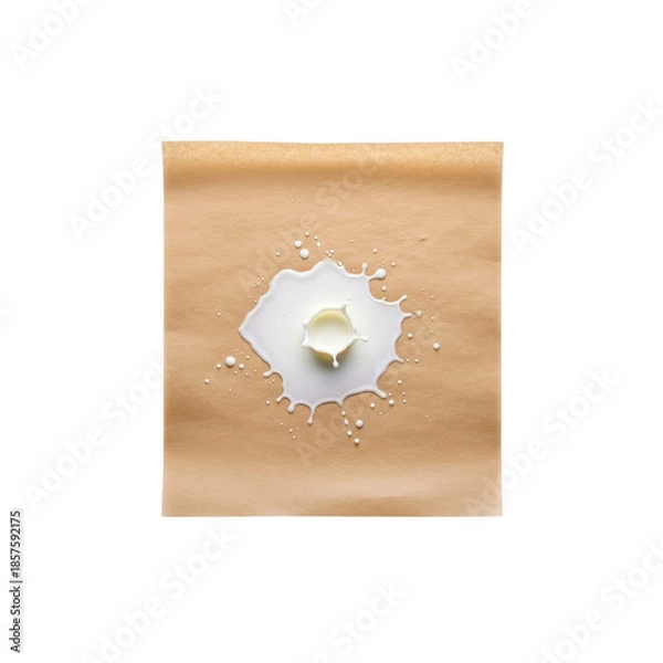 Obraz Milk splash on parchment paper