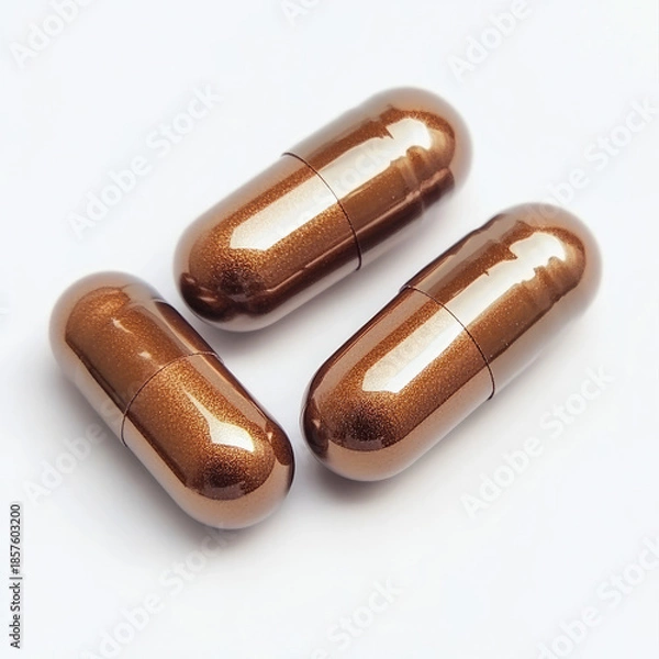 Obraz pills on white background