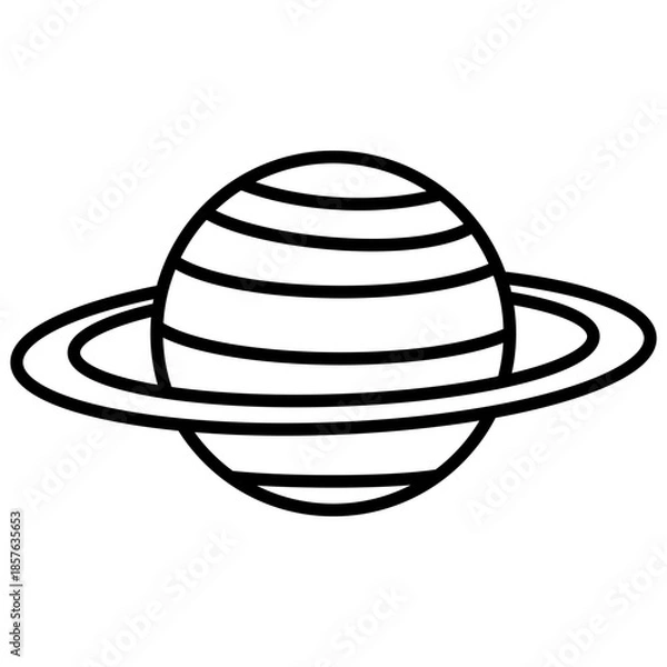 Obraz Simple Saturn Illustration 