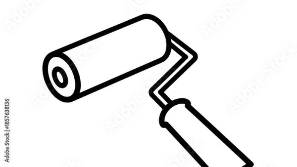 Obraz Paint Roller Illustration Simple Design Element.