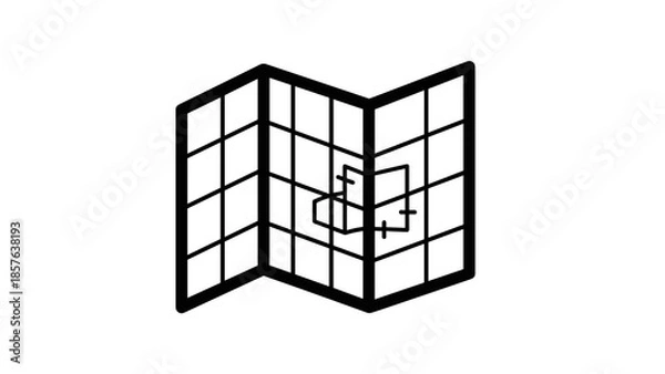 Obraz Simple Black and White Grid Structure.