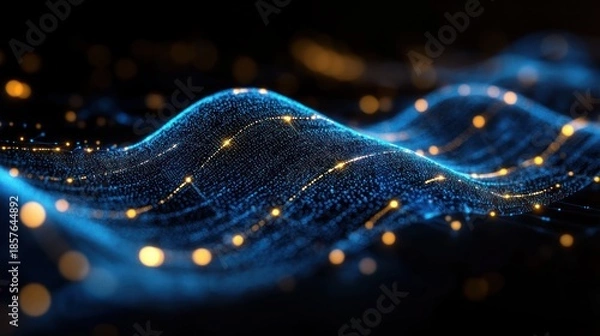 Obraz Abstract digital wave pattern