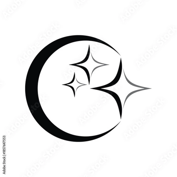 Obraz sparkling star logo icon