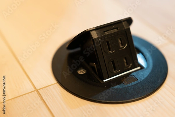 Obraz マンションリフォーム時にデザインされたとても便利な埋め込み型電源コンセント