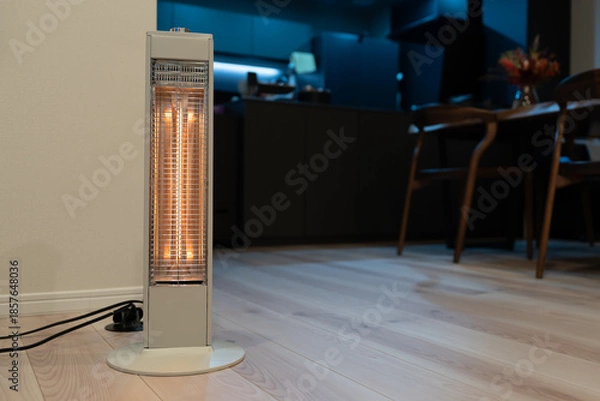 Obraz 日本の冬の暖房機器、電気ストーブ