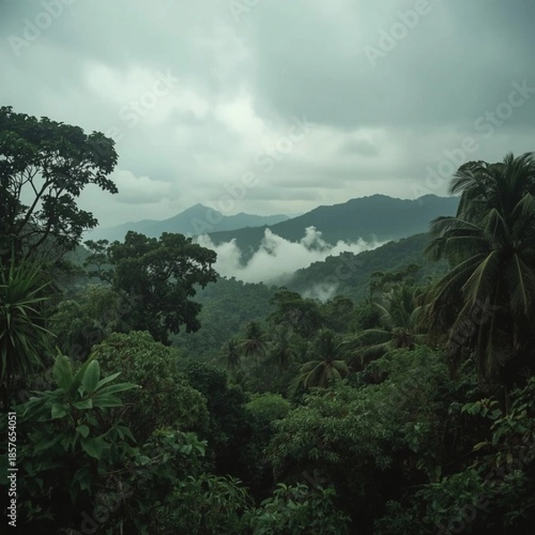 Obraz clouds over the mountains