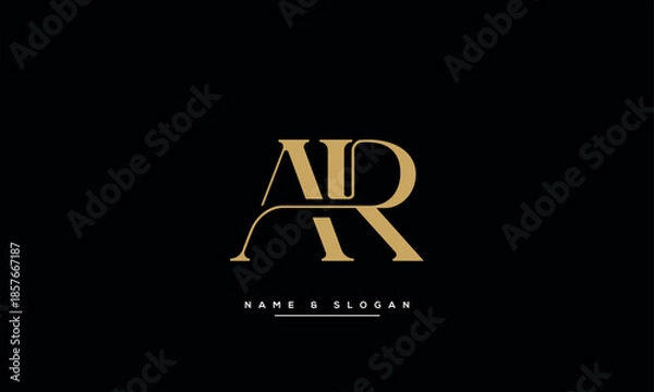Obraz AR, RA, A, R Abstract Letters Logo Monogram