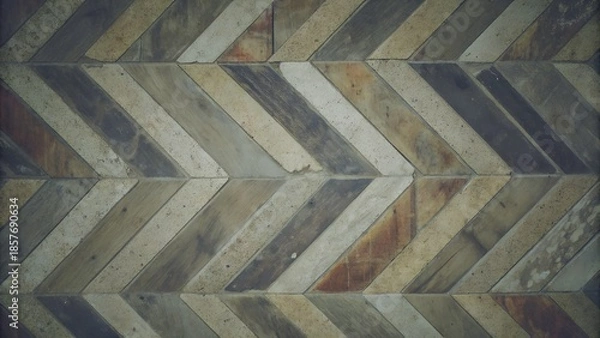 Obraz Rustic chevron reclaimed wood pattern