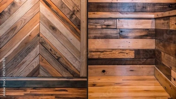 Obraz Rustic reclaimed wood plank texture background