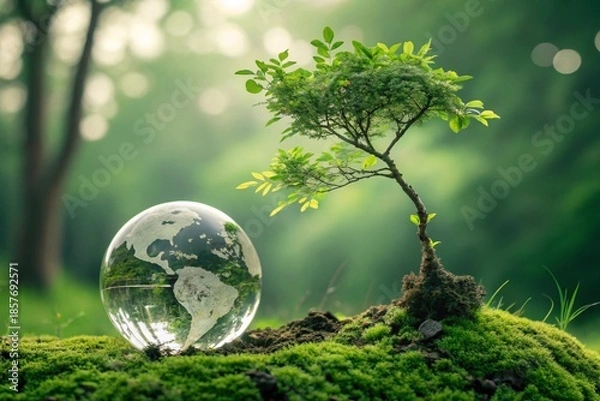 Obraz green earth with tree