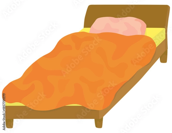 Obraz シンプルなベッドのイラスト ベクター素材