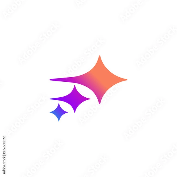 Obraz sparkle logo, spark digital tech icon