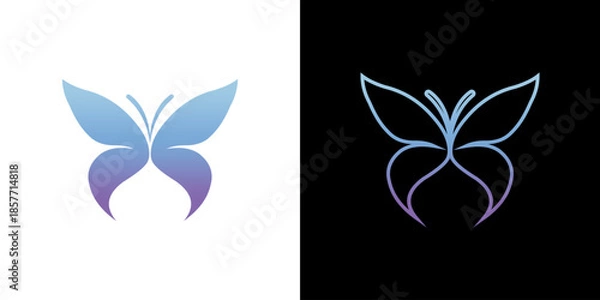 Obraz Geometric Butterfly Logo ? Mo...