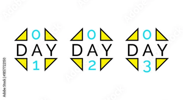 Obraz Number bullet point. Simple design elements. Colorful vector illustration