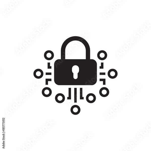 Fototapeta Cryptography Icon. Technology.