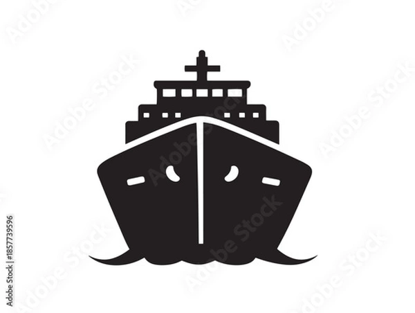 Obraz A beautiful and functional black box export icon vector illustration