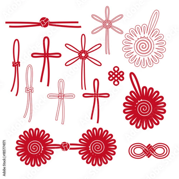 Obraz Chinese new year knot and button