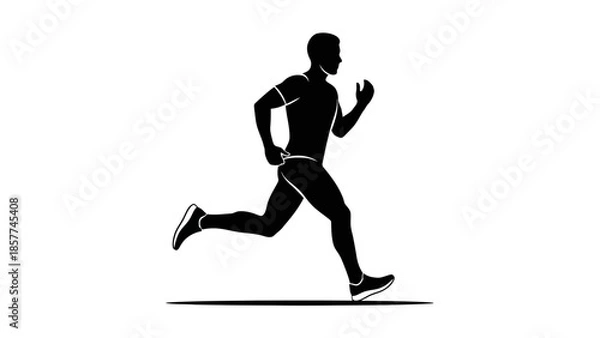 Obraz Runner silhouette in motion