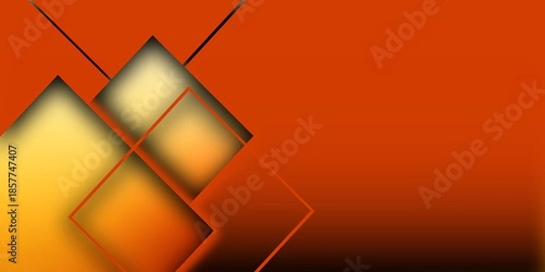 Obraz orange abstract geometric background, triangle design concept