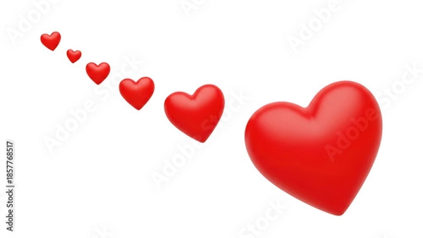 Obraz Sequence of increasing hearts