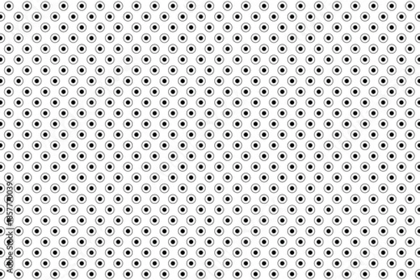 Obraz Seamless Black and White Circle Dot Pattern