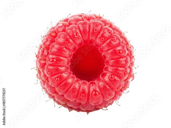 Fototapeta Fresh raspberry on a white background