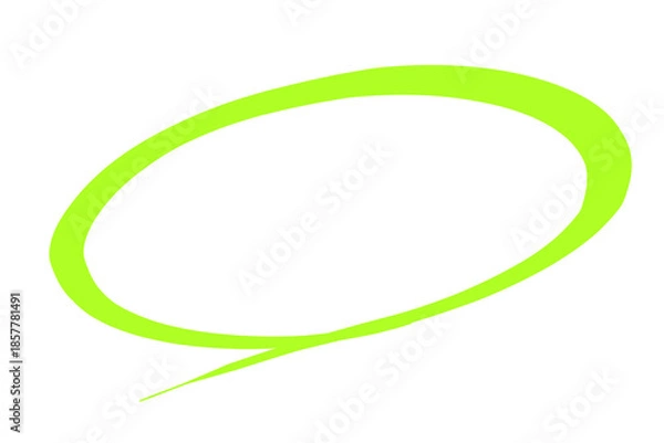 Fototapeta 黄緑色の手書きサークル柄のグラフィックイメージ