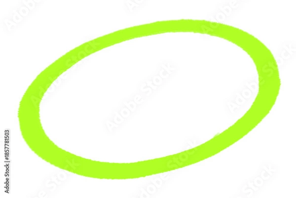 Fototapeta 黄緑色の手書きサークル柄のグラフィックイメージ