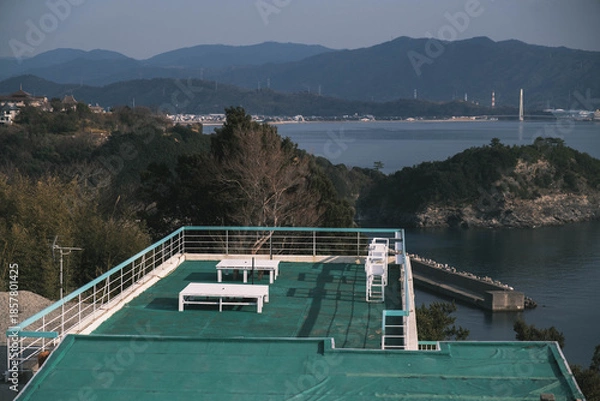 Obraz 雑賀崎灯台、ノスタルジックな港町の風景、和歌山、日本