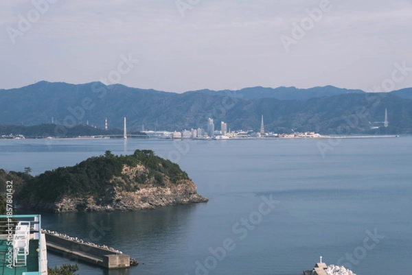 Obraz 雑賀崎灯台、ノスタルジックな港町の風景、和歌山、日本