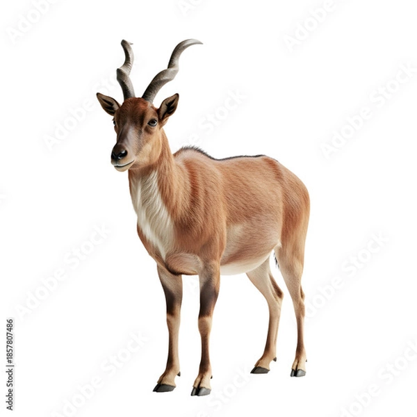 Obraz Gazelle standing on transparent background