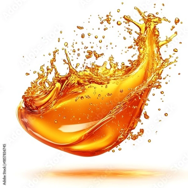 Fototapeta Dynamic Orange Liquid Splash